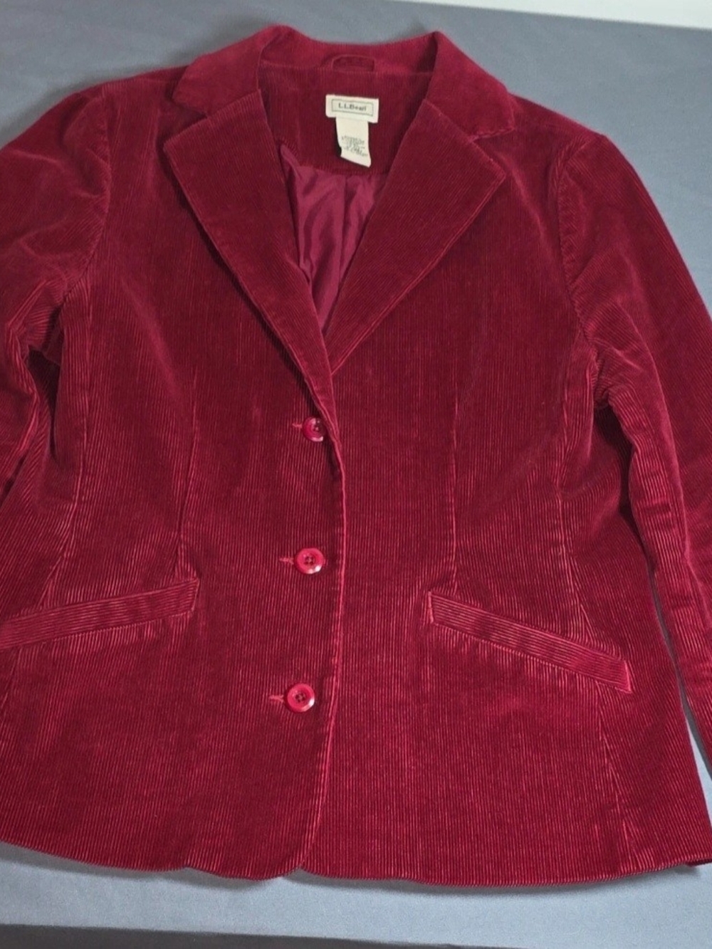 L.L. Bean Women's Burgundy Corduroy Blazer